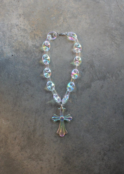 Iridescent Cross Chain